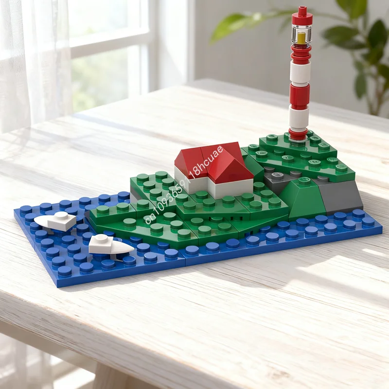 50pcs MOC Fortnites S Lockie Lighthouse Creator Model Building Christmas Gifts Blocks Assemble Toys Creative Idea Brick Birthday