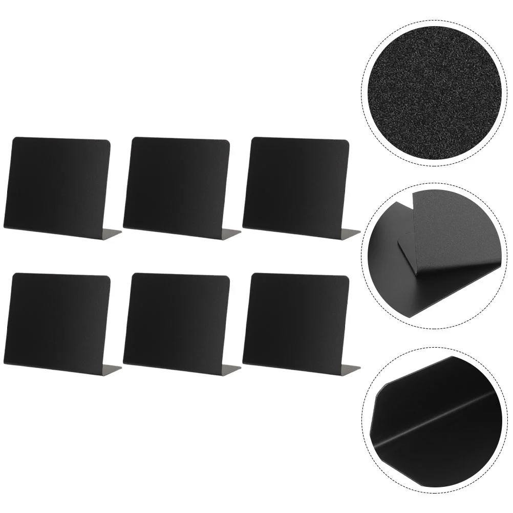 6 Pcs Desktop Price Board Writing Chalkboards Display Food Sign Message Pvc Blackboards Multifunctional