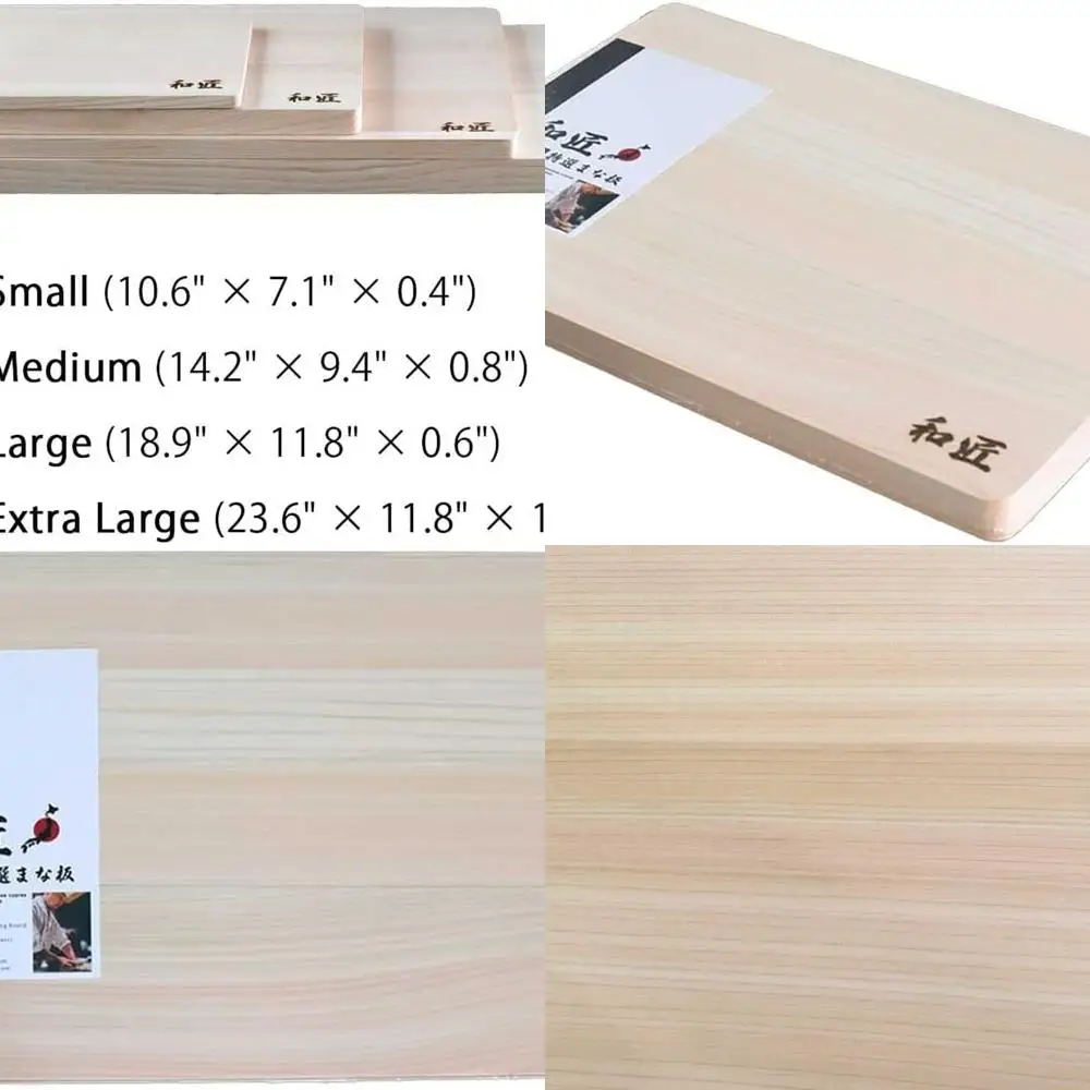 

Medium Premium Hinoki Cypress Cutting Board, Handcrafted in Japan, Rich Brown