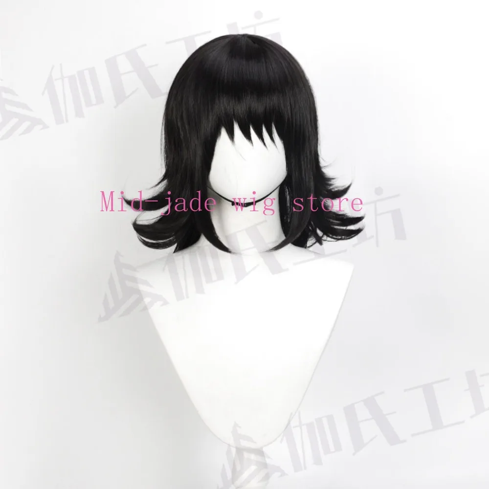 Anime Makomo Cosply Wig Black Outer Flip Scalp for Traditional Cos