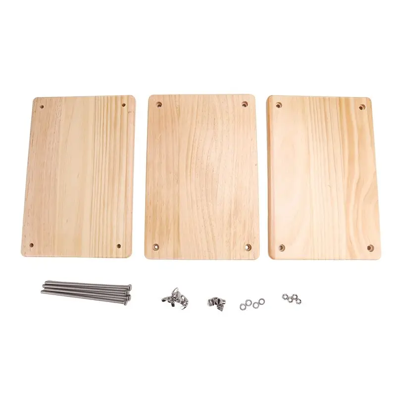 ABJN-Wooden Book Press Binding Tool Multi-Purpose Book Press Book Clamp Home Ancient Book Repair Paper Clamp Three Layers