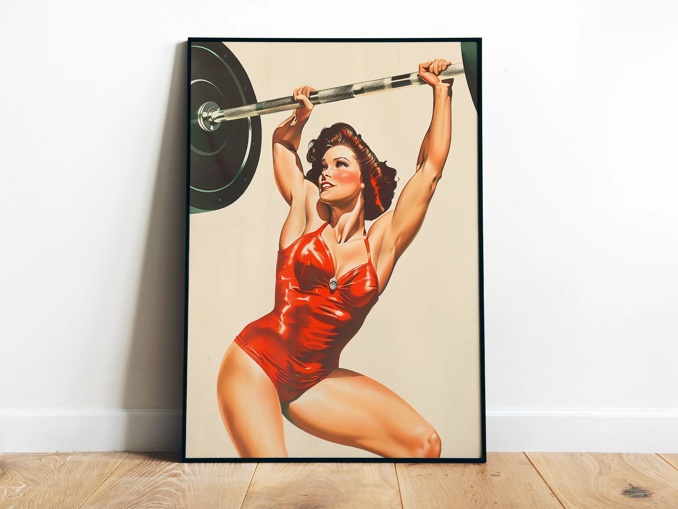 Gym Motivation Retro Funny Female Bodybuilding Poster Print Wall Art Pictures Canvas Painting Living Room Bedroom Home Decor