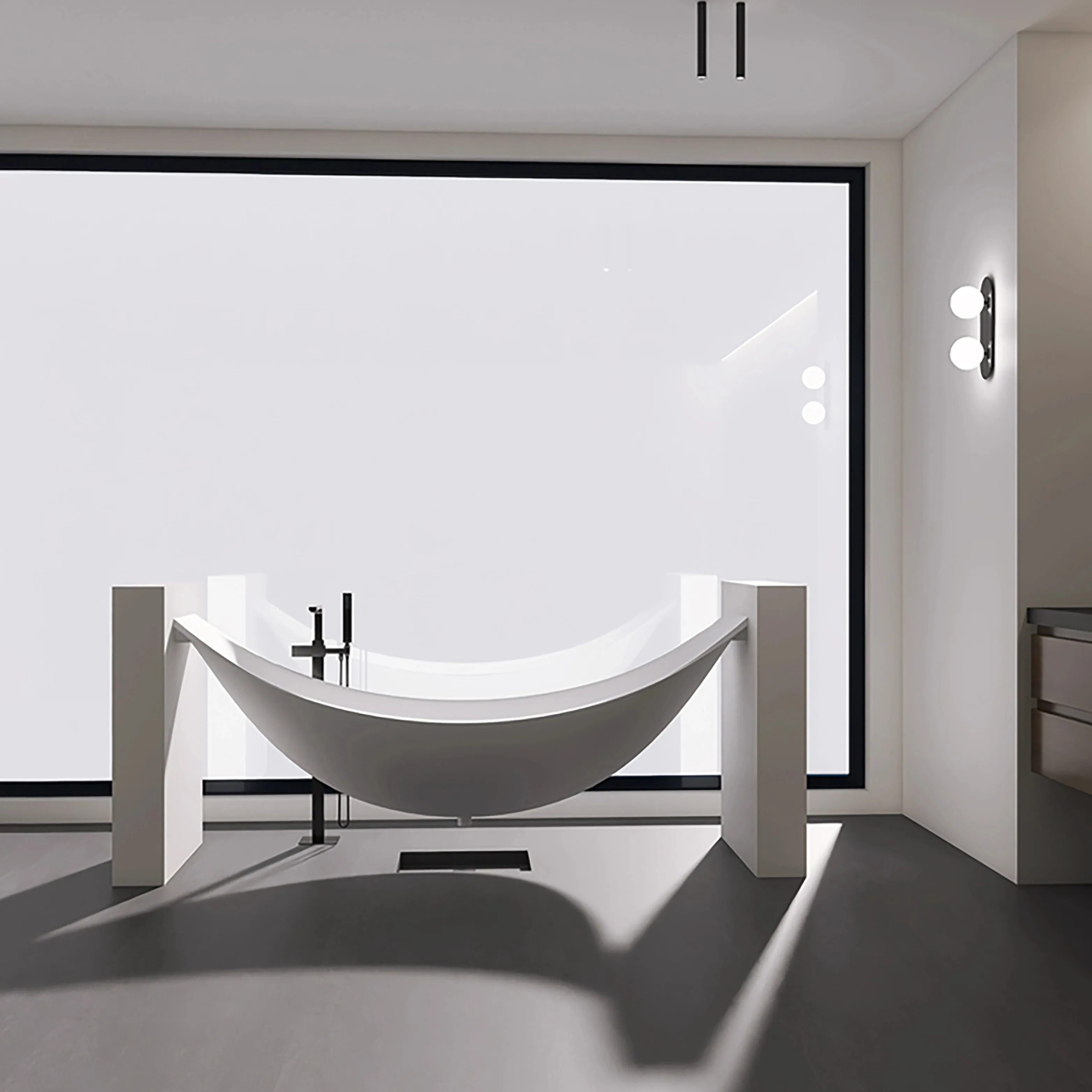 Suspended bathtub Family hotel Homestay Internet celebrity Acrylic suspended hammock bathtub Double large bath