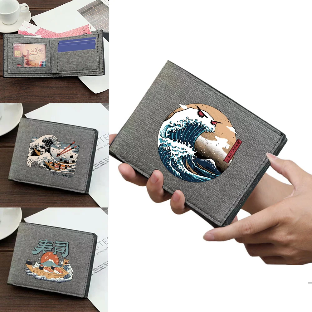 

Short Money Clip Storage Wallet Wave Series New Fashion Pocketbook Bank Card Storage Multi-Function Credit Case Bag