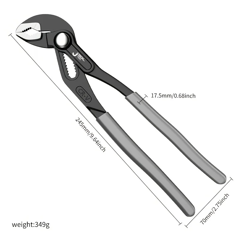 1pc CR-V Steel Quick-Release Water Pump Pliers, Adjustable Multi-Functional Hand Tool for Kitchen Sink and Bathtub Protection