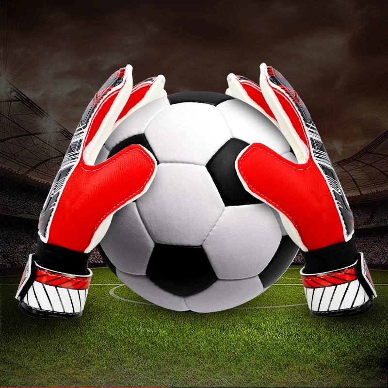 

Soccer Goalkeeper Gloves for Children Anti Slip Latex Gloves with Finger Protection Breathable
