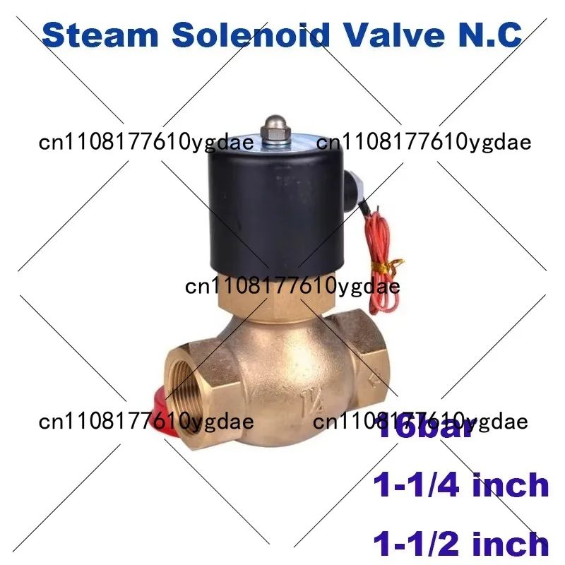 

High Temperature 180C 2 Way Water Steam Solenoid Valve Hot Water 1-1/4 Inch 1-1/2" US-35/40 Normal Close Brass Valve