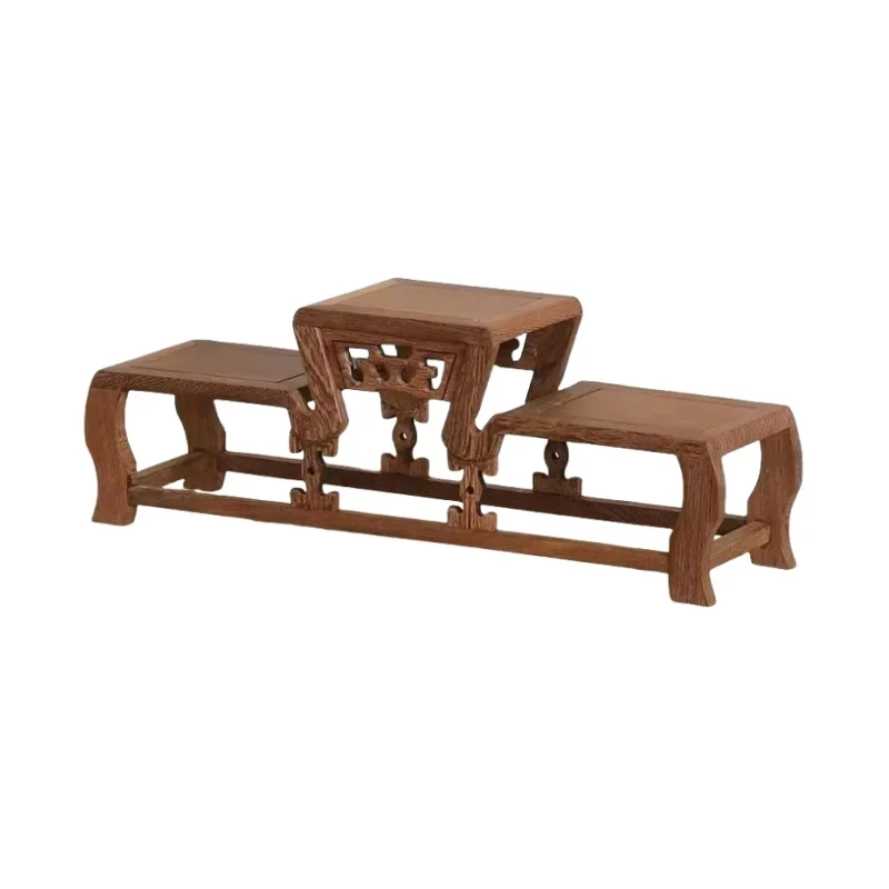 

Premium Natural Solid Wood Bases Vase Flower Pot Display Stand Bonsai Rack Plant Decorative Shelf Tea Sets Pedestal Log Lathe