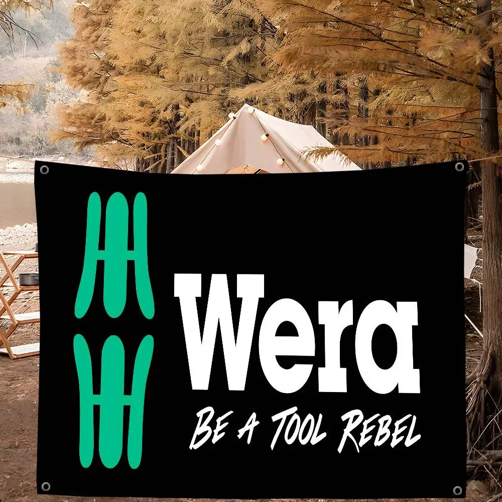 W-Wera-Tools Cartoon Flag Art Science Fiction Room Home Decor Wall Hanging Home Decor Banner