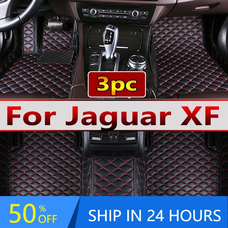 Car Floor Mats For Jaguar XF X250 2008~2015 Carpet Rug Durable Leather Mat Auto Anti Dirty Pads Interior Parts Car Accessories