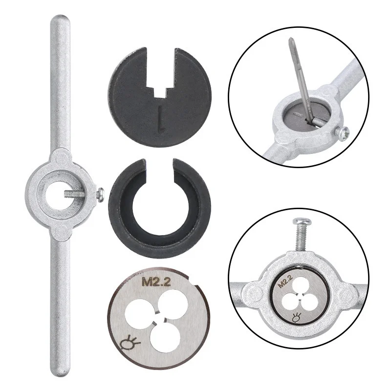 Imagem -03 - Metric Tap e Die Grupo nc Rosca Plugs Torneiras Aço Hss Ferramentas de Chave Manual M1-m2.5 31 Pcs