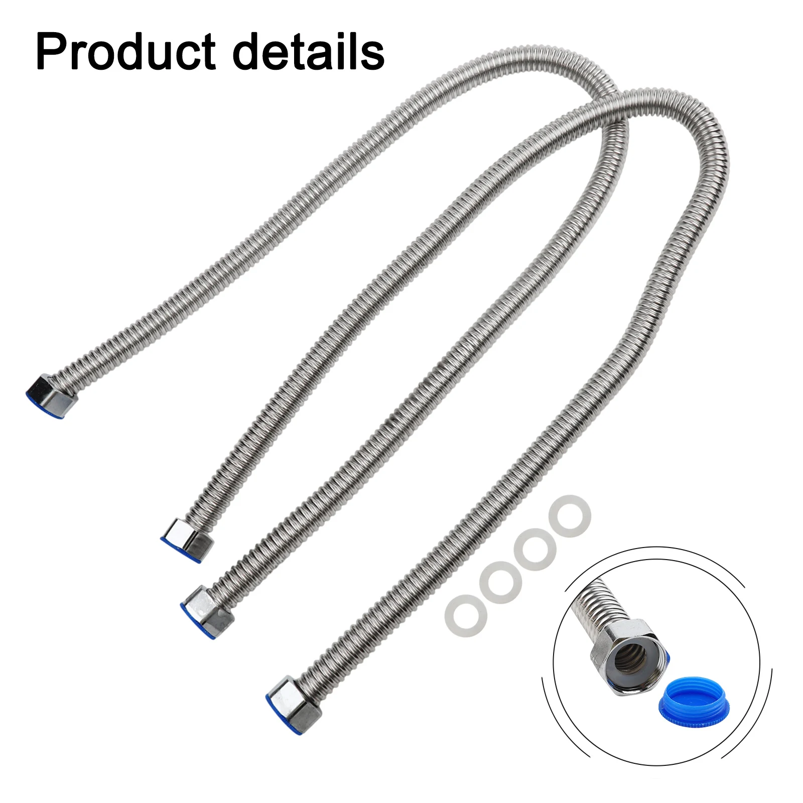 

Решение для подключения водонагревателя: 2 комплекта гибких шлангов из нержавеющей стали длиной 34 дюйма с герметичной прокладкой