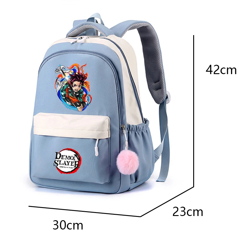 Demon Slayer Backpack Printed Bookbag Travel Bag Student Teenager Children Knapsack Boy Girl Schoolbag Anime Rucksack Mochila ﻿