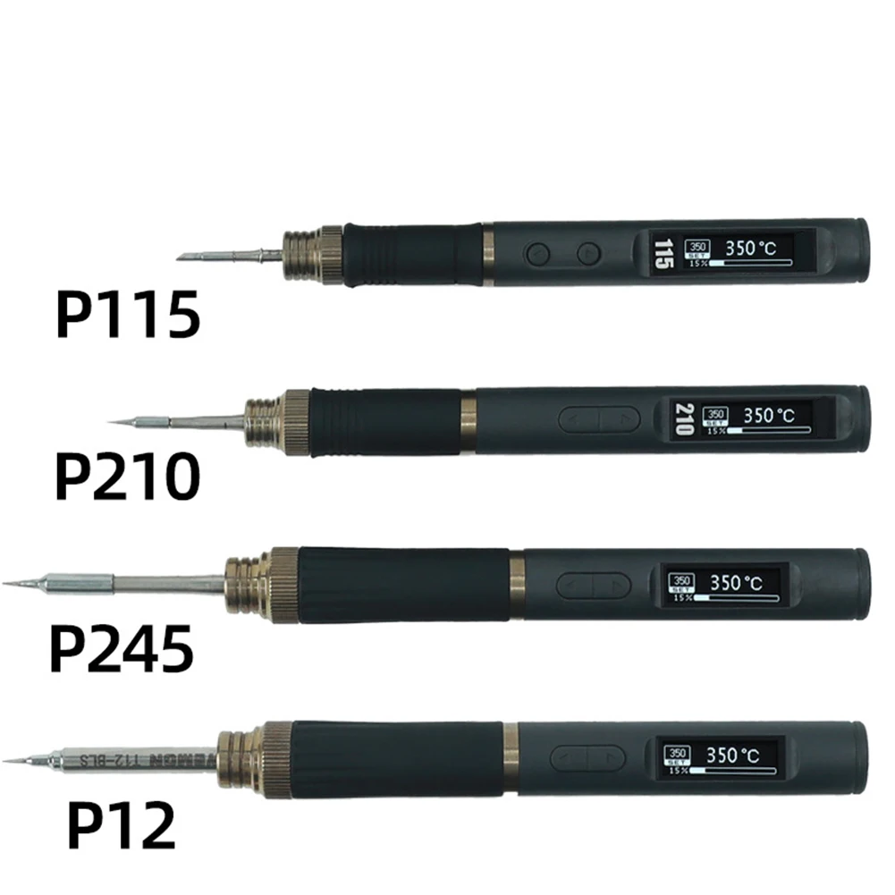 Portable Cordless Soldering Iron Digital Display Constant For Temperature For Electronics Repair T12 245 210 Welding Tool Set