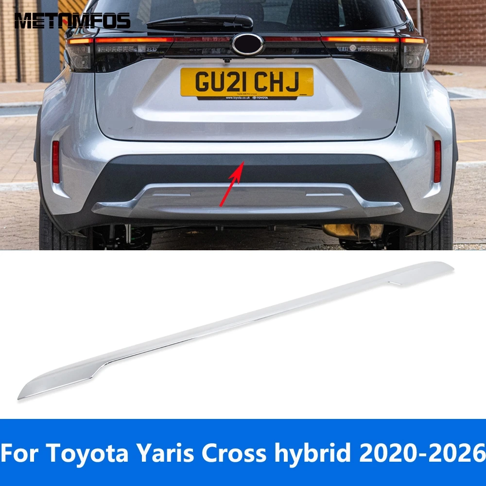 

For Toyota Yaris Cross hybrid 2020-2024 2025 2026 Chrome Rear Trunk Lid Tailgate Door Boot Trim Door Handle Strip Accessories