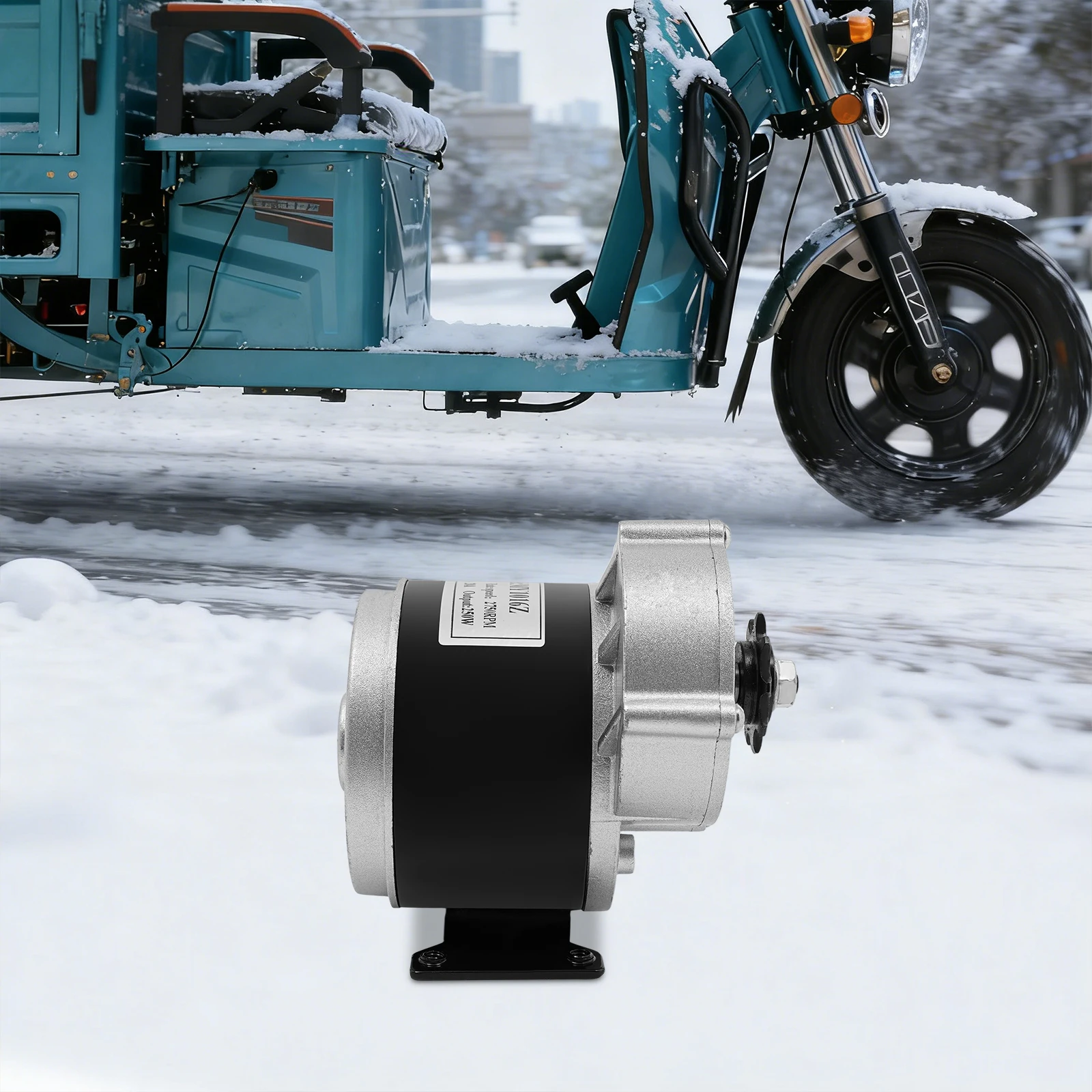 250W 12V Brushed DC Gear Reduction Motor Geared Speed Reducer Motor 2750RPM Electric Motor for E-bikes Scooters Electric Vehicle