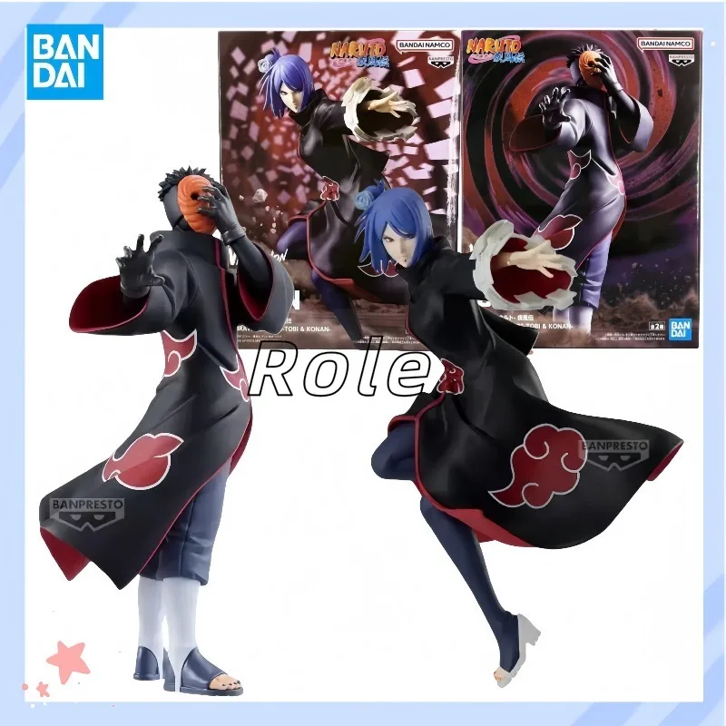 

Original Namco Banpresto Naruto Shippuden Vibration Stars Akatsuki Tobi Konan Figure Model Collector Figurine Toy Gift
