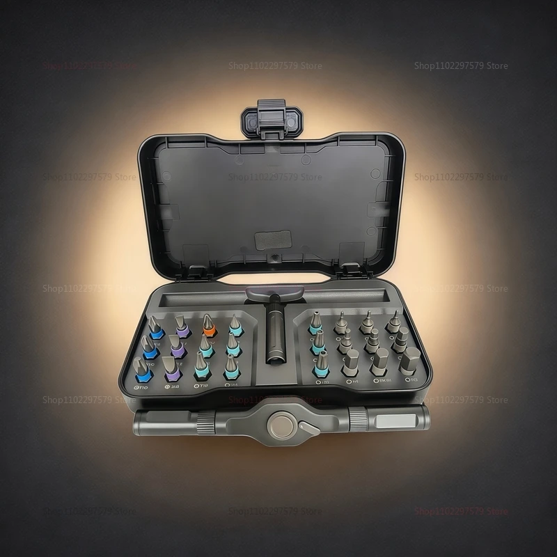 24-in-1 Multifunctional Screwdriver Ratchet Wrench Set Magnetic Tips Home DIY Repair Hand Tool Kit for Maintenance and Assembly