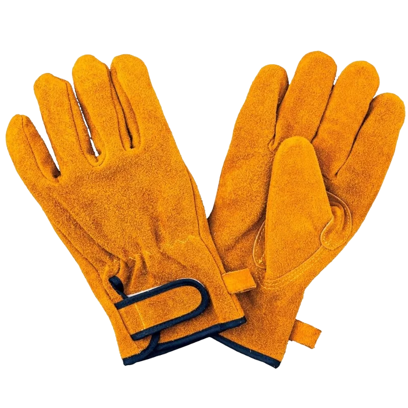 932℉ Heat Resistant Leather Safety Work Gloves Forge Welding Gloves Insulated Lining for Grill BBQ Stove Construction Ranching