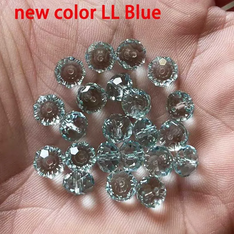 StreBelle 6 x 8 mm, 50 Stück, AAA, lose Spacer-Perlen aus Glas, facettierte Rondelle-Perlen für Mode-DIY-Schmuckherstellungszubehör – Detail 3