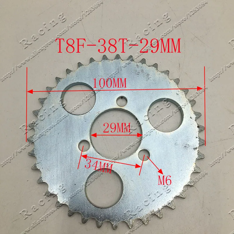 35 44 54 64 74 Tooth 44T 54T 64T 74T T8F 35MM Rear Sprocket Mini Moto ATV Quad Dirt Pit Pocket Bike Cross 47cc 49cc Parts