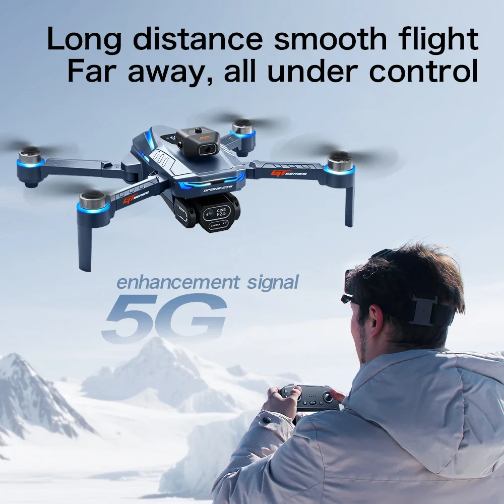 

GT8 2.4G 5G GPS professionnel 8K HD photographie aérienne avion télécommandé double caméra moteur sans balais jouets quadrirotor