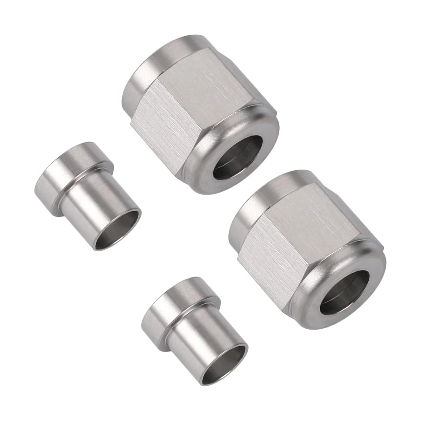 -3AN Female Hardline Tube Nut and Sleeve Fitting Universal Stainless Steel For 3/16" OD Alloy Tubing 6