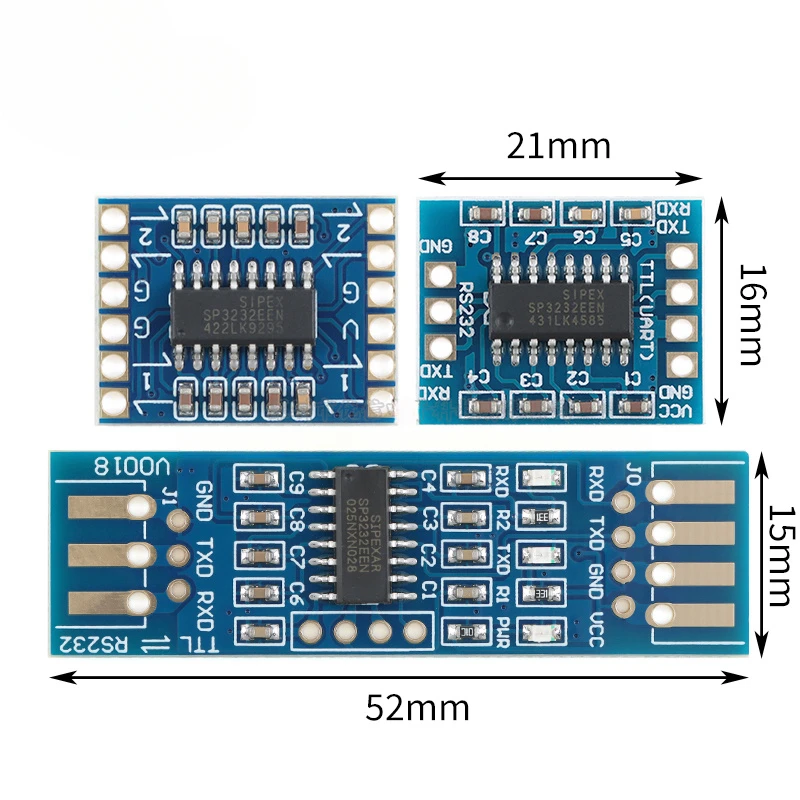 SP3232 RS232 Ke TTL Modul Konverter Papan Adaptor Port Seri 3.3V/5V Pemindah Tingkat Logika UNTUK Perangkat Arduino PLC Berkedip
