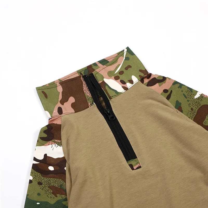Boy Camouflage Suit Set School Gymnastics Suit Outdoor Summer Camp Activity Training Performance Suit with Belt and Hat