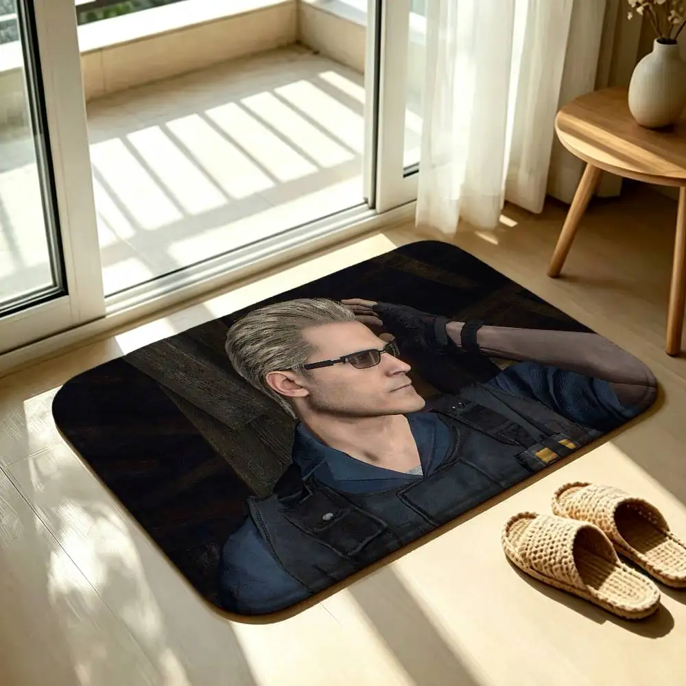 A-Albert W-Wesker Floor Mat Soft Non Slip for Entry Door Bathroom Indoor Home Decorative Carpet