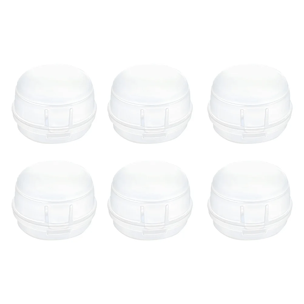 6Pcs Gas Knob Protection Cover Baby Safety Stove Knob Covers Heat-Resistant Reusable Non-Adhesive Home Use White
