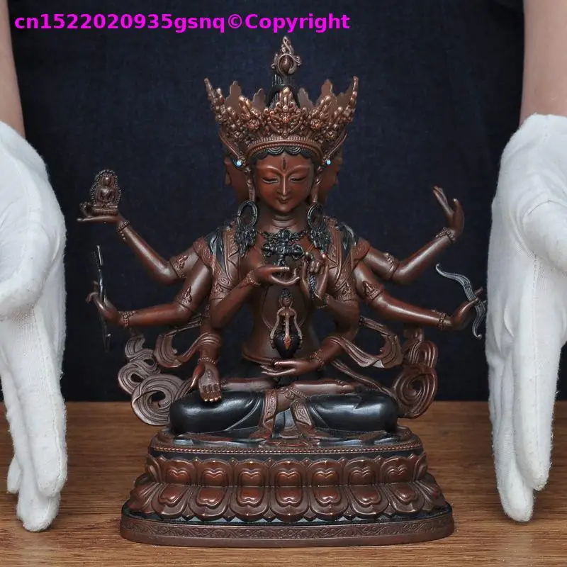Special offer Exquisite copper carving Victory Buddha Mother Ushnishavijaya Buddha statue Buddhist altar tibetan family worship