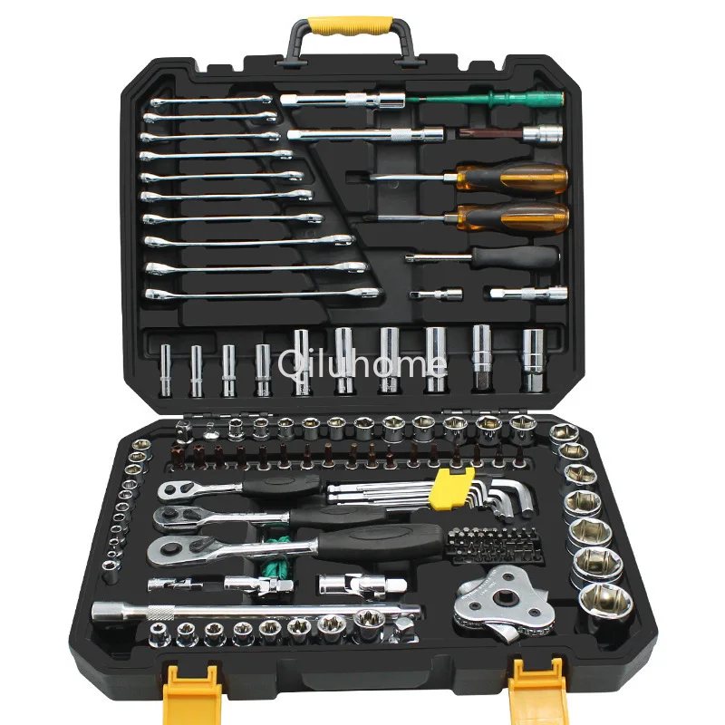 

Auto Repair 140-Piece Car Repair Toolbox Car and Maintenance Repair Sleeve Complete Collection Full Set