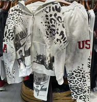 Real Photo VALLEY White Sweatshirts Men Women Best Quality Leopard Print Vale Pure Cotton Hoodies