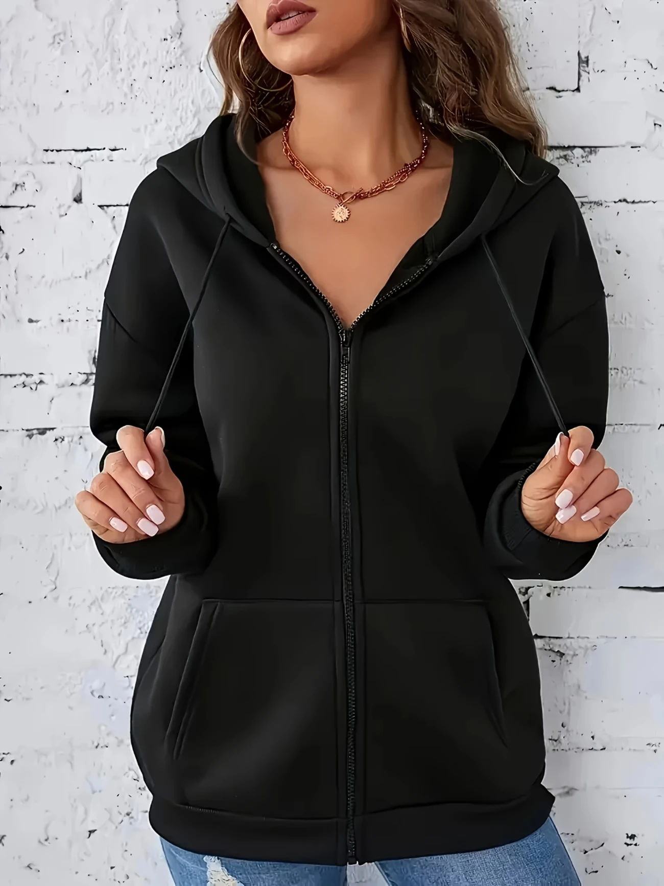 Stylish Casual Y2K with Tokyo Cherry Blossom Graphic Print Women's Zipper Hoodies Fleece Jacket Hoody Sweatshirt Pullover Coat