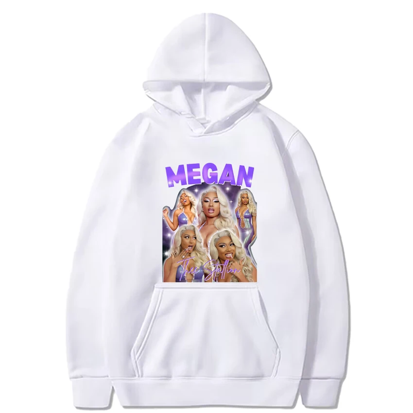 Singer Megan Thee Hengst Mode Y 2K Graphics Hoodie 2024 Nieuwe Unisex Casual Sweatshirt Heren Dames Fleece Pullovers Met Lange Mouwen