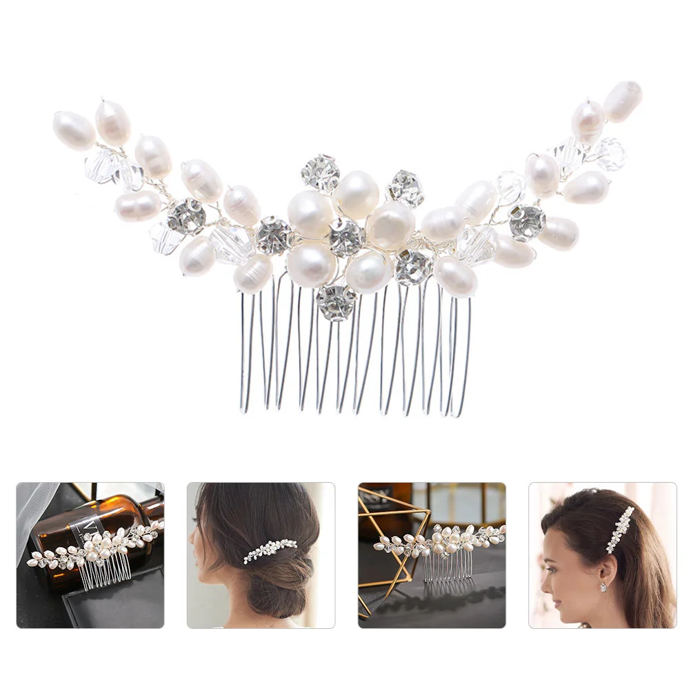 

Rhinestone Bridal Comb Headwear Bride Hair Tiara Wedding Accessories Headgear Crystal Headdress