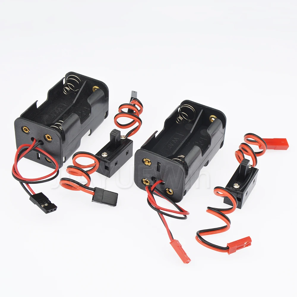 1 قطعة 4 × AA حامل البطارية استقبال صندوق الطاقة/تشغيل/إيقاف التبديل مع Futaba/JR/JST التوصيل ل RC طائرة سيارة قارب DIY بها بنفسك #4