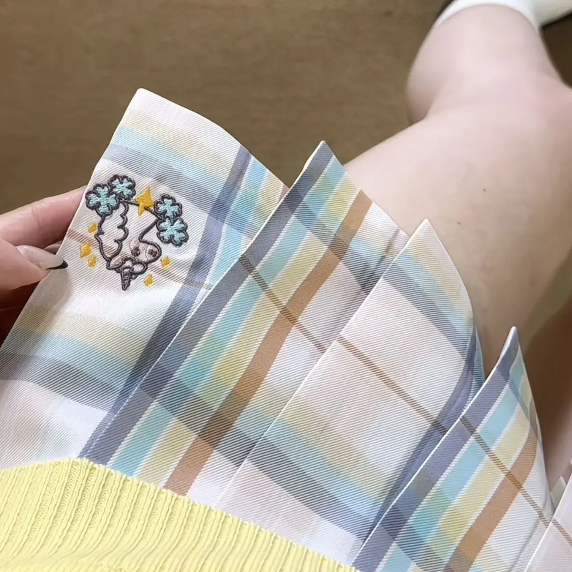 

Japan High Quality Authentic Jk Uniform Embroidered Pleated Skirt College Style Suit Trendy School Uniform Skirt For Women