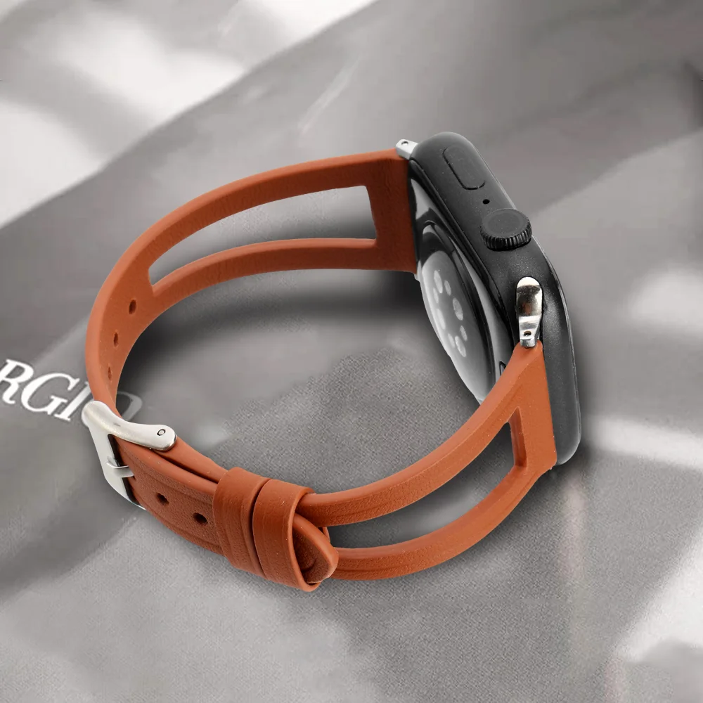 Leather Strap for Apple Watch Band 45mm 41mm 49mm 44mm 40mm 42mm 38mm Fashion Bracelet for iWatch Series Ultra 8 7 6 5 4 3 2 SE