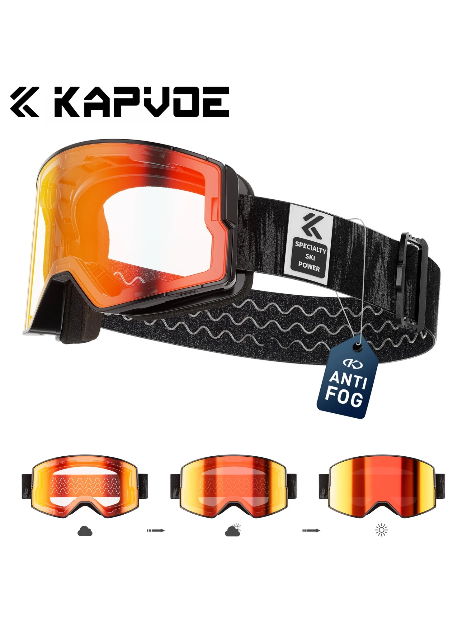 AliExpress kapvoe Kapvoe Snow Goggles Men Photochromic Ski Goggles Snowboard Anti-Fog Mask for Women UV400 Glasses Snowmobile Cycling Glasses