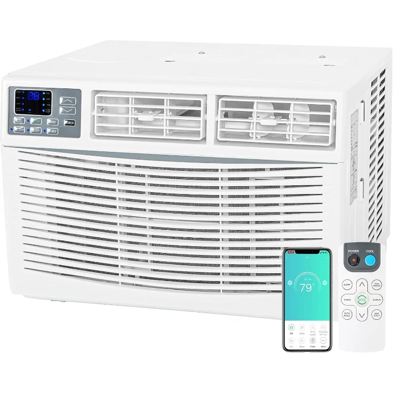 

Оконный кондиционер с поддержкой Wi-Fi, 8 000 БТЕ, интеллектуальный оконный блок переменного тока с дистанционным и моющимся фильтром, энергосберегающий переменный ток