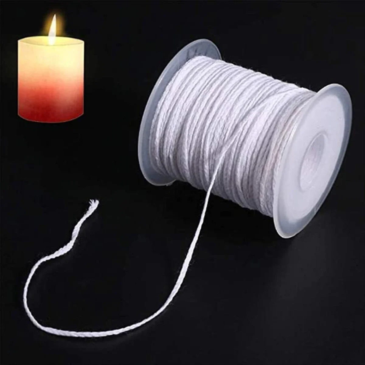A Candle Core Wire Smokeless Aromatherapy Candle DIY Candle Export Wick Self-Made Cylindrical Gift Cotton Thread Without Wax
