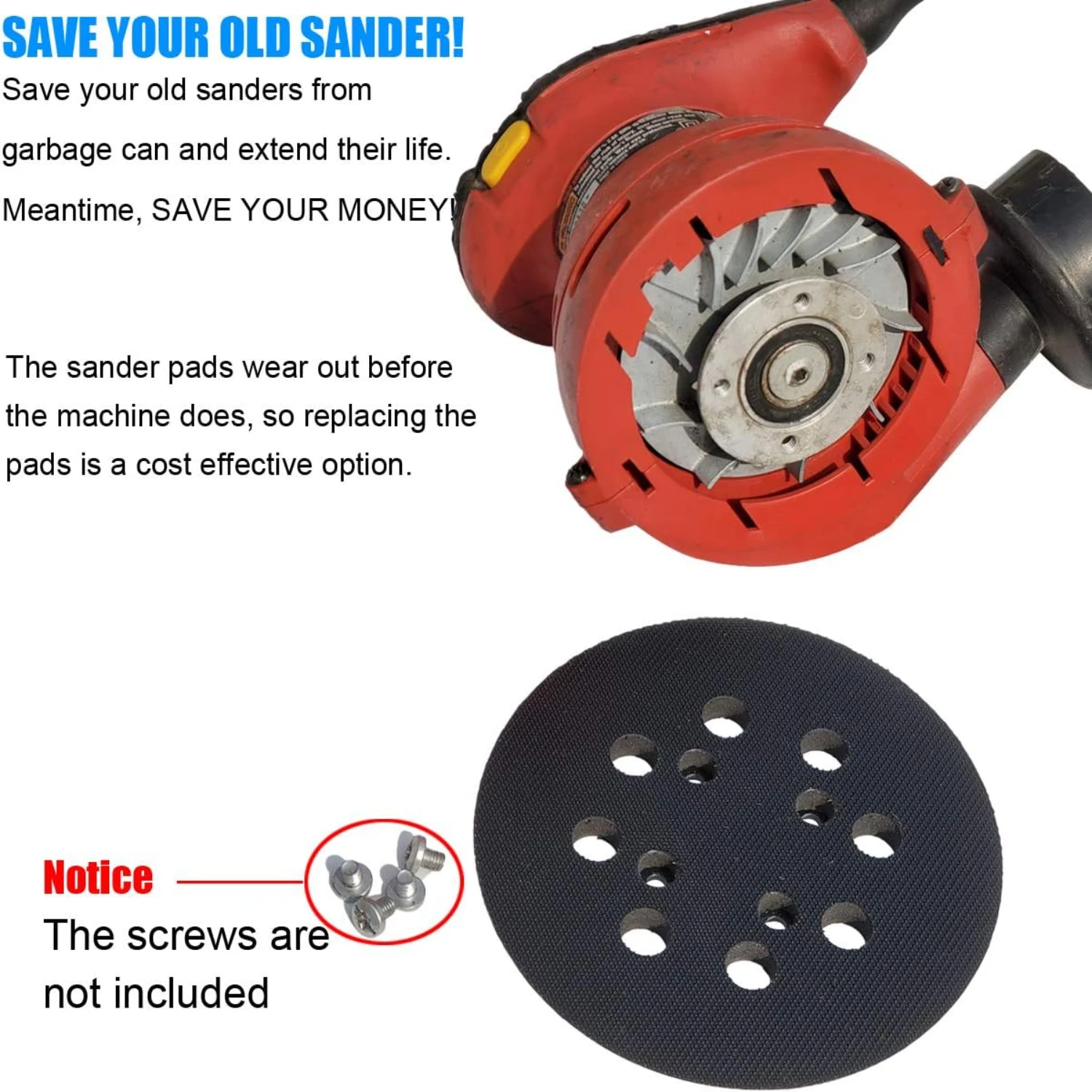 Улучшите эффективность и эффективность шлифования с надежным 5-дюймовым сменным крючком и петлей на 8 отверстий для шлифовальной машины для мастера 315112