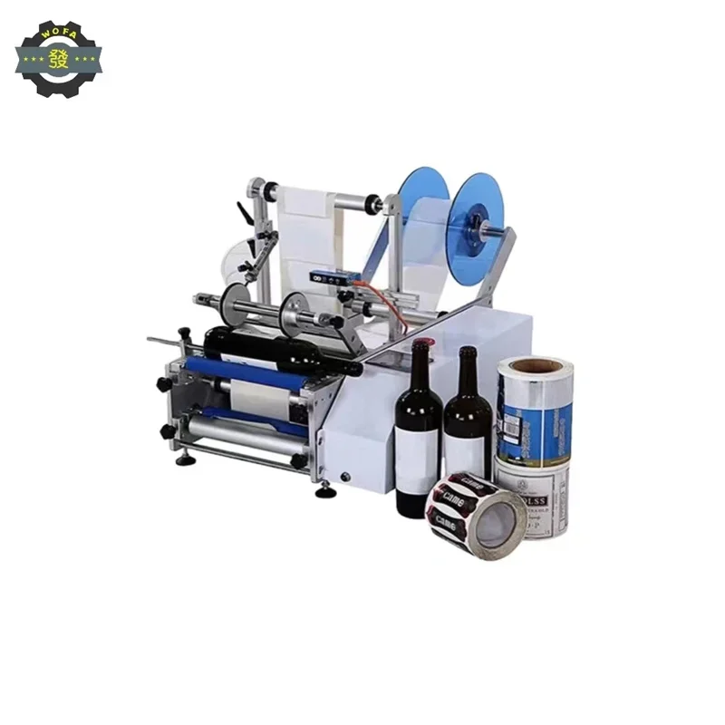 Jiahe BT-1801 high quality semi-automatic glass round bottle small tube bottle labeling machine Pneumatic labeling machine