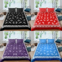 Home Textiles Luxury 3D Paisley Bandana Duvet Cover Set Pillowcase Kids Bedding Set AU/EU/UK/US Queen and King Size Bedding