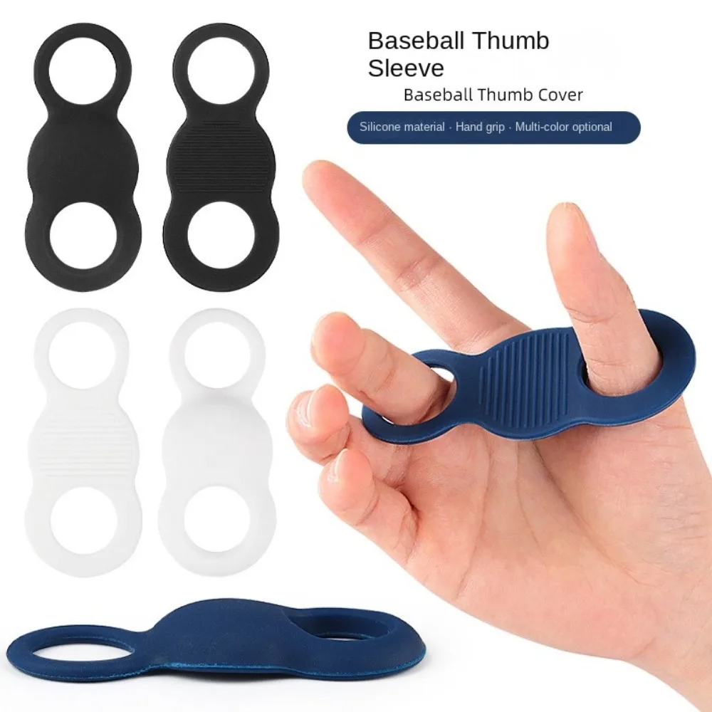 

Silicone Baseball Thumb Swing Trainer Anti-Slip Double Ring Baseball Thumb Cover Hand Protection Shock Absorption