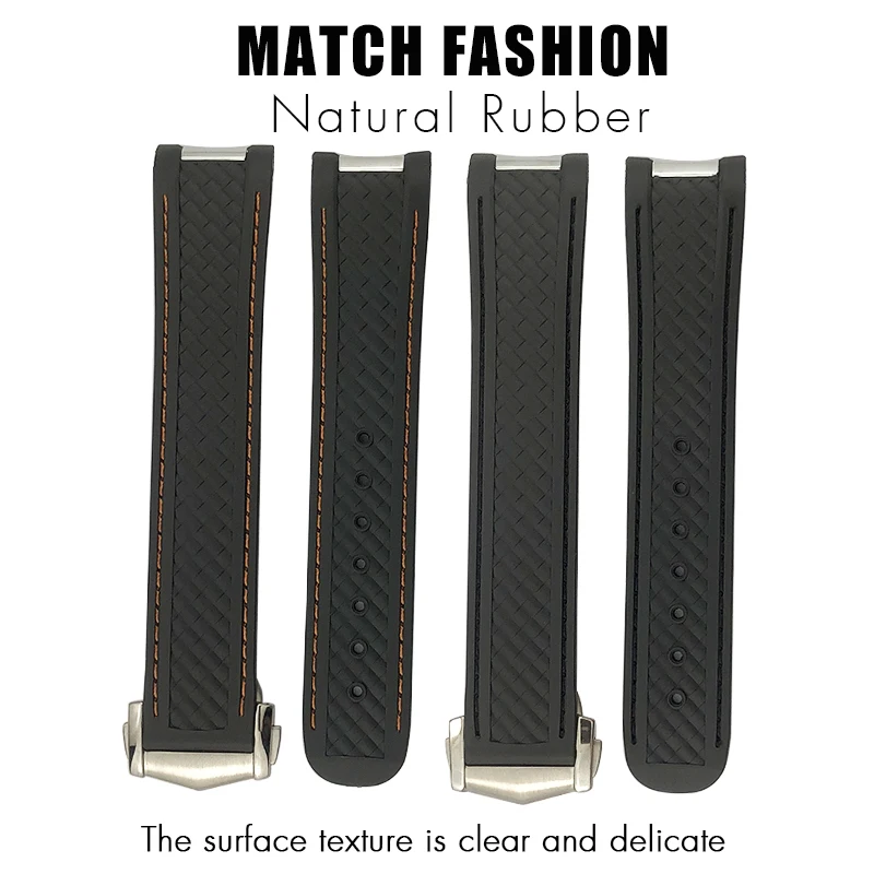 High Quality 19mm 20mm Rubber Silicone Watchbands for Omega Seamaster AQUA TERRA AT150 8900 Watch Strap Tools Deployment Clasp