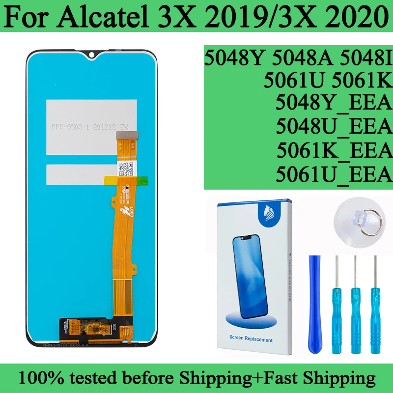 デザイン用 5048Y 5048A 5061U 5061K Premium Lcd For Alcatel 3X 2020 Display