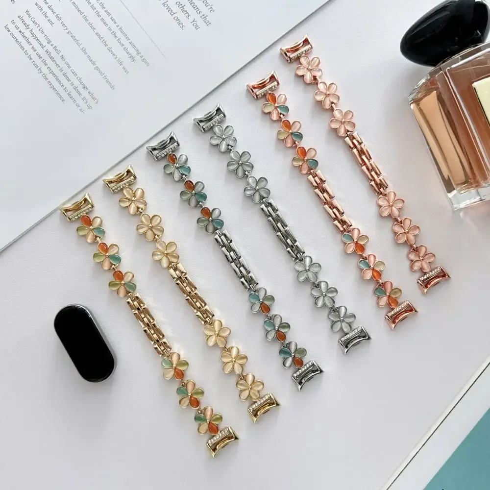 Smart Watch Strap for Mi Band 8 9 10 five Petaled Flowers Bracelet for xiaoMi Band 8Pro 9Pro Wristband Redmi Watch 4 5 6 Correas